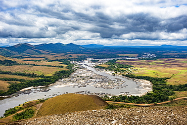 View over the Ogoolle River, Lope National Park, UNESCO World Heritage Site, Gabon, Africa