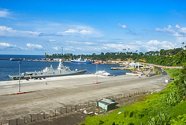 View over the harbour of Malabo, island of Bioko, Equatorial Guinea, Africa