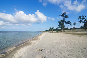 White sand beach before Horacio island, Bioko, Equatorial Guinea, Africa