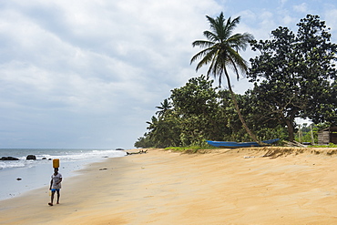 Beautiful beach in Kribi, Cameroon, Africa