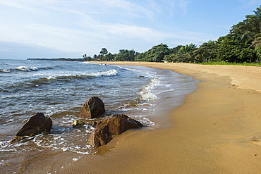 Beautiful beach in Kribi, Cameroon, Africa