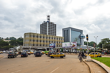 Canter square in downtown, Yaounde, Cameroon, Africa