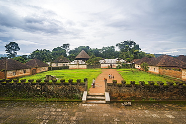 View over Fon's Palace, Bafut, Cameroon, Africa