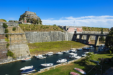 Old Fortress of Corfu town, Corfu, Ionian Islands, Greek Islands, Greece, Europe