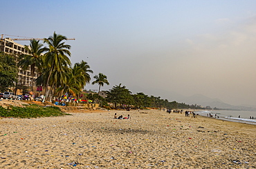 Lumley Beach at sunset, Freetown, Sierra Leone, West Africa, Africa