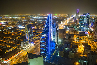 View over Riyadh from the Al Faisaliyah Centre skyscraper, Riyadh, Saudi Arabia, Middle East