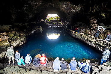 Jameos del Agua lava tunnel formed in a museum of Cesar Manrique, Lanzarote, Canary Islands, Spain, Atlantic, Europe