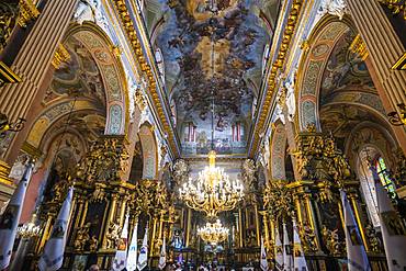 Interior of the Bernardine Church and Monastery, Lviv, UNESCO World Heritage Site, Ukraine, Europe