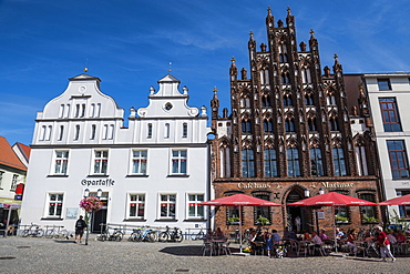 Central market square, Greifswald, Mecklenburg-Vorpommern, Germany, Europe