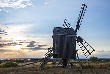 The windmills of Oland, UNESCO World Heritage Site, Sweden, Scandinavia, Europe