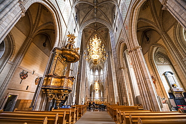 Interior of the Uppsala Cathedral, the largest church in Sweden, Uppsala, Sweden, Scandinavia, Europe