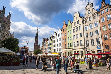 Hanseatic League houses in the pedestrian zone, Gdansk. Poland, Europe