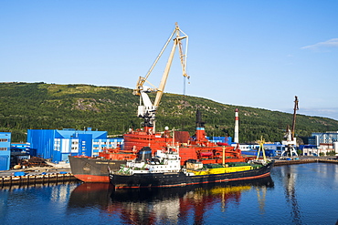 Rusatom port in Murmansk, Russia, Europe