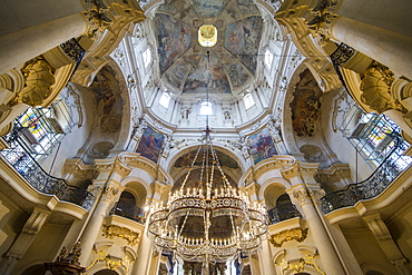 Interior of the St. Nicholas Church, Mala Strana, Prague, Czech Republic, Europe