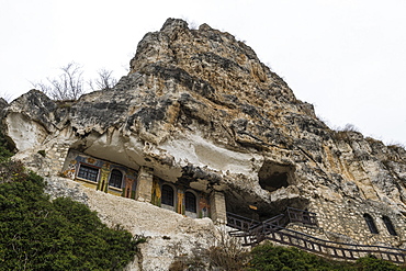 Rock Monastery St. Dimitar Basarbovski dating from the 12th century, UNESCO World Heritage Site, Ivanavo, Bulgaria, Europe