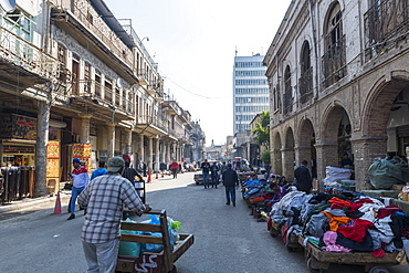 Historic colonial buildings, Al Rasheed Street, Baghdad, Iraq, Middle East