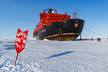 Icebreaker '50 years of victory' on the North Pole, Arctic