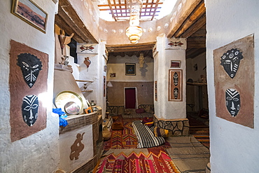 Traditional house in the old kasbah, old town, Oasis of Taghit, western Algeria, North Africa, Africa