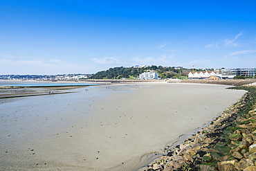 View over the bay of St. Helier, Jersey, Channel Islands, United Kingdom, Europe