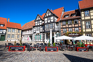 The town of Quedlinburg, UNESCO World Heritage Site, Saxony-Anhalt, Germany, Europe