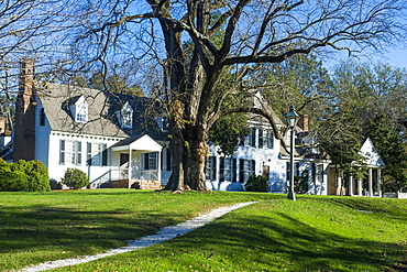 Colonial houses in the historical Williamsburg, Virginia, United States of America, North America