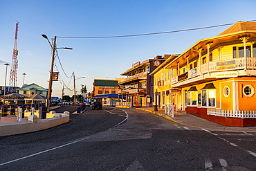 Historic center of Gerogetown at sunset, Grand Cayman, Cayman Islands, Caribbean, Central America