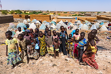 Children in a refugee camp in Agadez, Niger, West Africa, Africa