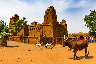 Beautiful Hausa style architecture Mosque in Yaama, Niger, West Africa, Africa