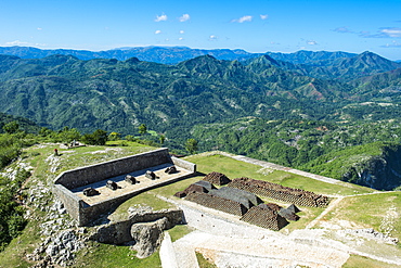 View over the beautiful mountains around the Citadelle Laferriere, UNESCO World Heritage Site, Cap Haitien, Haiti, Caribbean, Central America