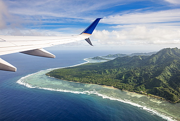 Aerial of the state of Kosrae, Federated States of Micronesia, South Pacific