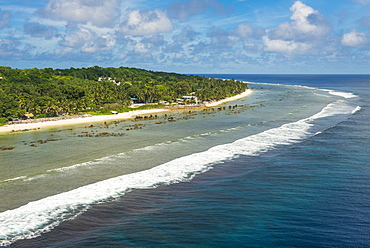 Aerial of the country of Nauru, South Pacific, Pacific