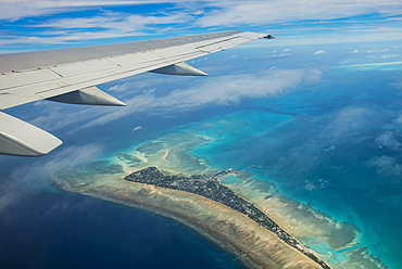 Aerial of Tarawa, Kiribati, South Pacific, Pacific