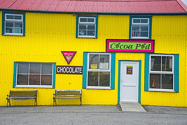 Colourful traditional house, Stanley, capital of the Falkland Islands, South America