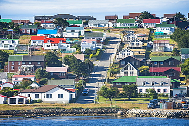 Colourful houses, Stanley, capital of the Falkland Islands, South America