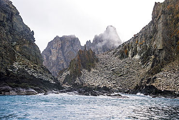 Rugged coastline of Elephant Island, South Shetland Islands, Antarctica, Polar Regions