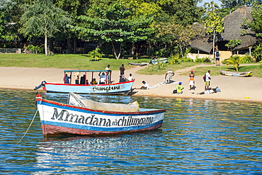 Boats on Lake Malawi, Cape Maclear, Malawi, Africa