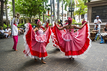 Traditional dancing in Cartagena, Colombia, South America