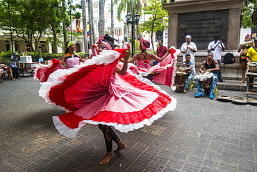 Traditional dancing in Cartagena, Colombia, South America