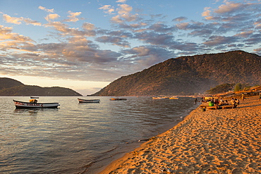 Sunset at Cape Maclear, Lake Malawi, Malawi, Africa