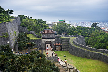 Walls of Shuri Castle, UNESCO World Heritage Site, Naha, Okinawa, Japan, Asia