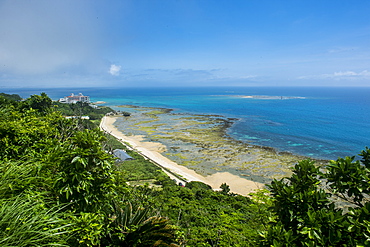 View over the beach of the sacred site of Sefa Utaki, UNESCO World Heritage Site, Okinawa, Japan, Asia