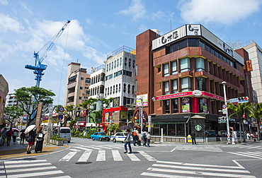 Business district, Naha, Okinawa, Japan, Asia