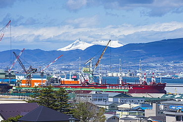 View over Hakodate from the Motomachi district, Hakodate, Hokkaido, Japan, Asia