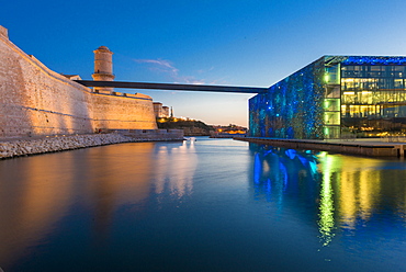 MUCEM and Fort Saint Jean, Marseille, Bouches du Rhone, Provence, Provence-Alpes-Cote d'Azur, France, Europe