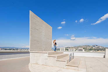 Rooftop of the Unite d'Habitation building, Marseille, Bouches du Rhone, Provence, Provence-Alpes-Cote d'Azur, France, Europe