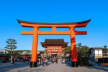 Fushimi Inari Taisha shrine and torii gates, Kyoto, Japan, Asia