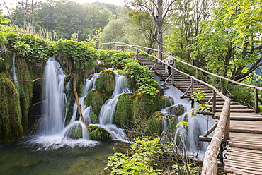 Waterfall in Plitvice Lakes National Park, UNESCO World Heritage Site, Croatia, Europe