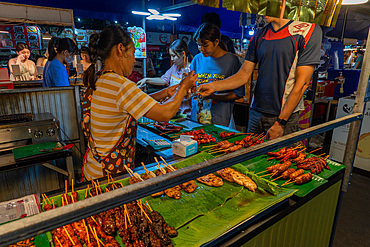 Restaurant in market place in Chiang Mai, Thailand, Southeast Asia, Asia