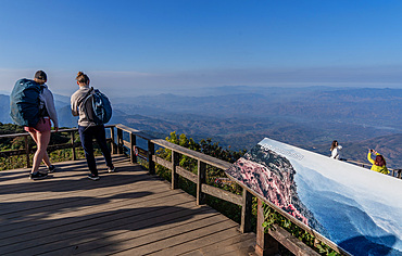 Visitors and views of Doi Inthanon National Park in Chiang Mai province, Thailand, Southeast Asia, Asia