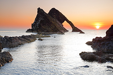 Bow Fiddle Rock, Moray Firth, Moray, Scotland, United Kingdom, Europe